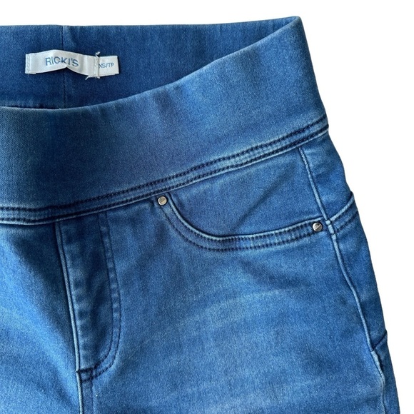 RICKI'S BLUE  DENIM STYLE STRETCHY SKINNY LEGGINGS WOMENS SIZE XS - Picture 11 of 16